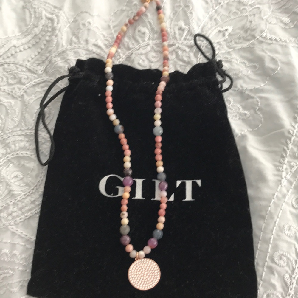 Beautiful Pink opal necklace by Mary Louise